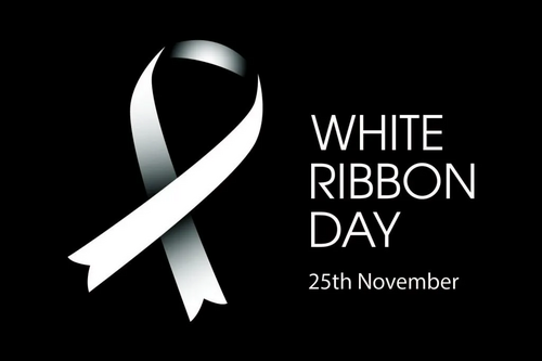 white ribbon day logo