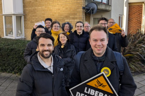 Steve Day with supporters