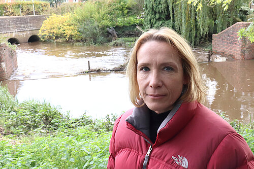 Helen Morgan at a North Shropshire river