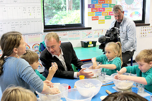 Tim at a primary school