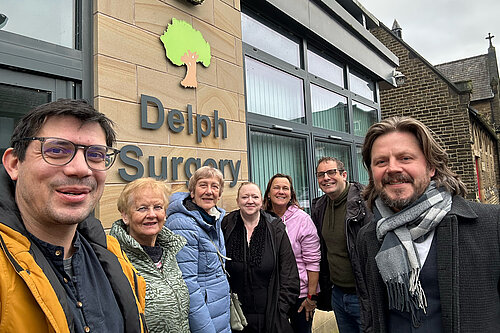 Saddleworth Liberal Democrat councillors at the Delph Health Centre