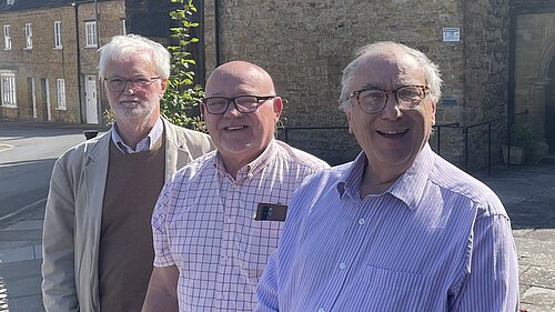 Robin Legg (Left), Jon Andrews (Middle), and Richard Crabb (Right) in Sherborne