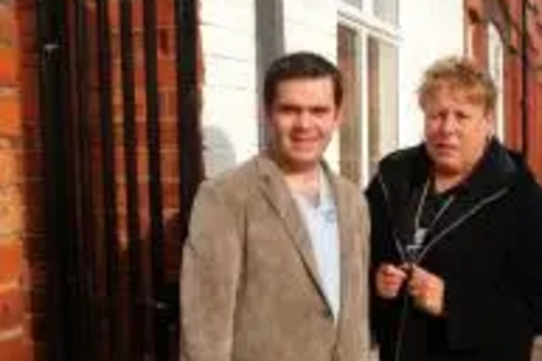 Cllr Mark Farmer, Lib Dem Cabinet member for Crime and Disorder with Cllr Phyllis Green inspect newly installed alley gates in the Fosse Ward