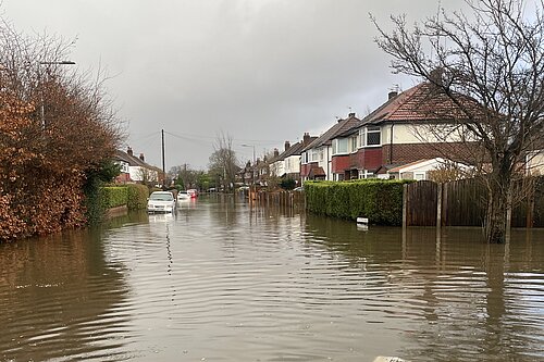 Flooding in Cheadle