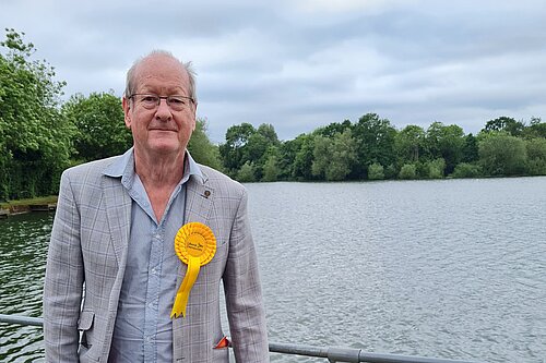 Chris Lofts at a lake in Northamptonshire