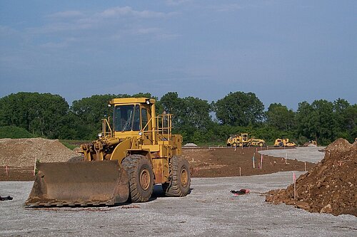 A bulldozer.