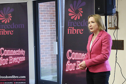 Helen at last year's Freedom Fibre awards