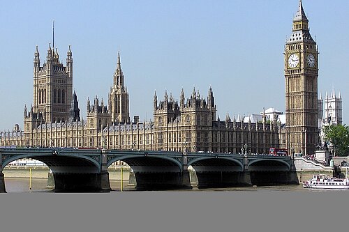 Big Ben and the houses of Parliament.