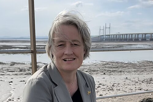 Claire Young at Severn Beach