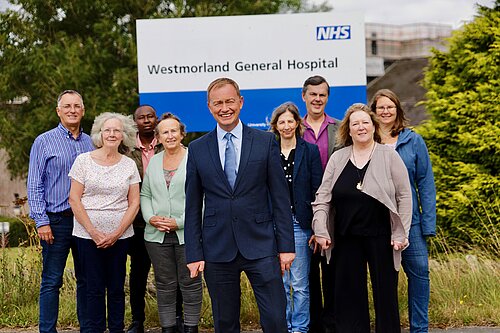 Tim outside Westmorland General Hospital