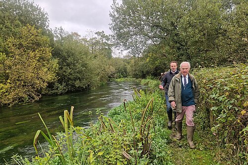 Danny walking the River Itchen