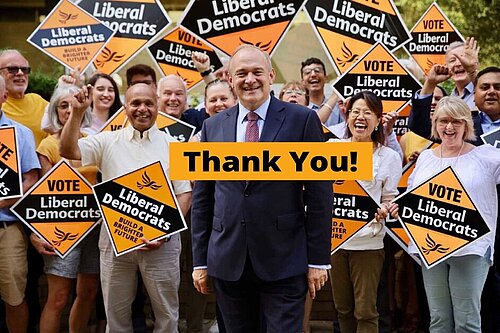 Ed Davey and his supporters