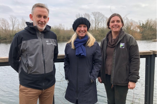 Roz Savage MP with Joanna Lewis and Andrew McLaughlin