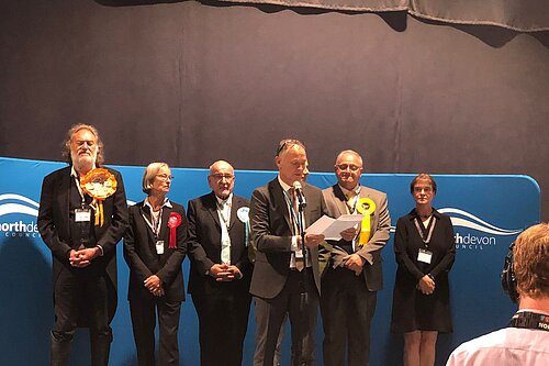 Ian Roome has been elected as North Devon's MP