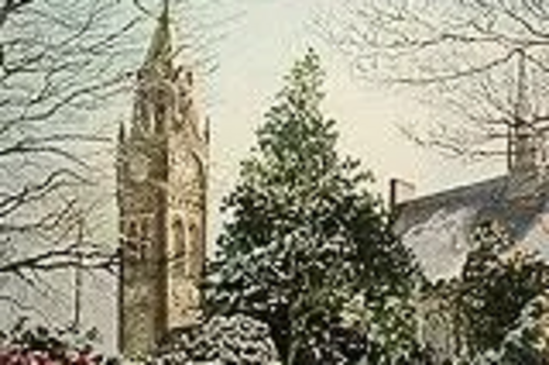 Rochdale artist Geoff Butterworth's painting 'A Christmas Morning.'