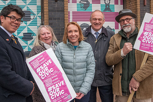 Helen with Save Our Civic campaigners