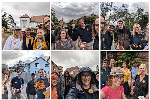 Collage of campaigning in Mid Sussex