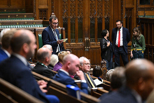 Tom Gordon MP speaking in the House of Commons 