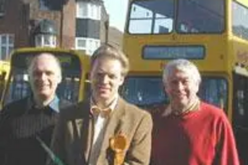 Stephen flanked by county candidates Ian Gale and Tom Smith-Hughes